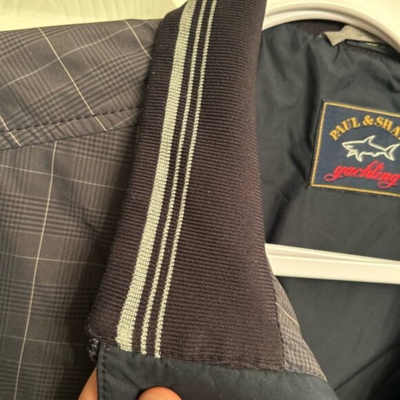 Men's Gray Checkered Zip Jacket Paul & Shark - Picture 8 of 16